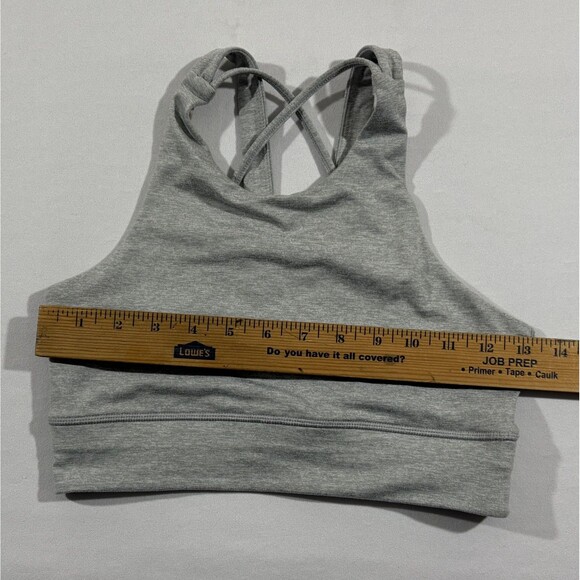 Vuori Juno Bra Women XS Racerback Yoga Workout Sports Bra Heather Gray VW136 - Picture 4 of 6